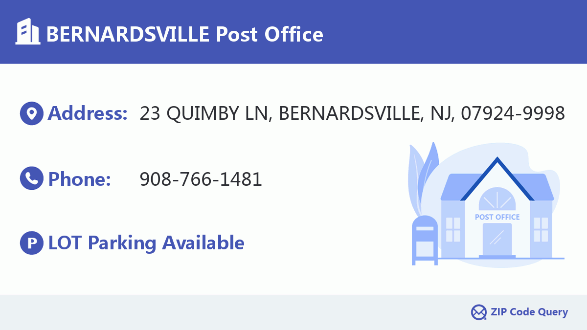 Post Office:BERNARDSVILLE