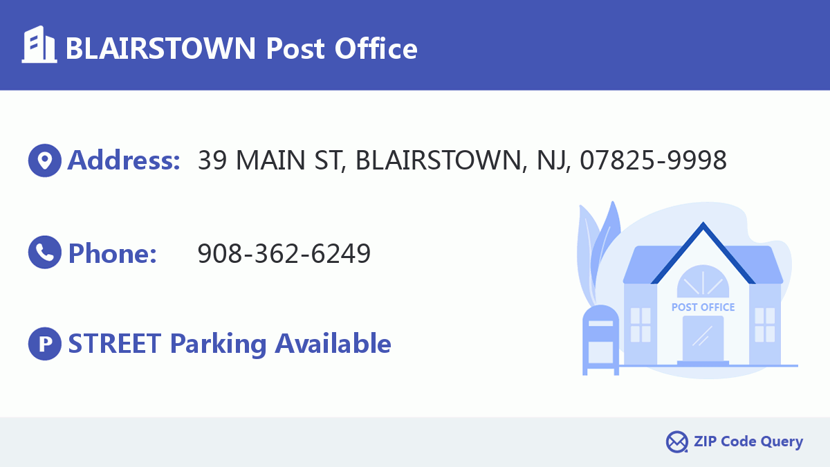 Post Office:BLAIRSTOWN