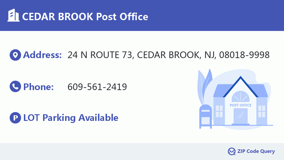 Post Office:CEDAR BROOK
