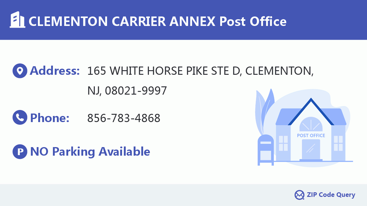 Post Office:CLEMENTON CARRIER ANNEX