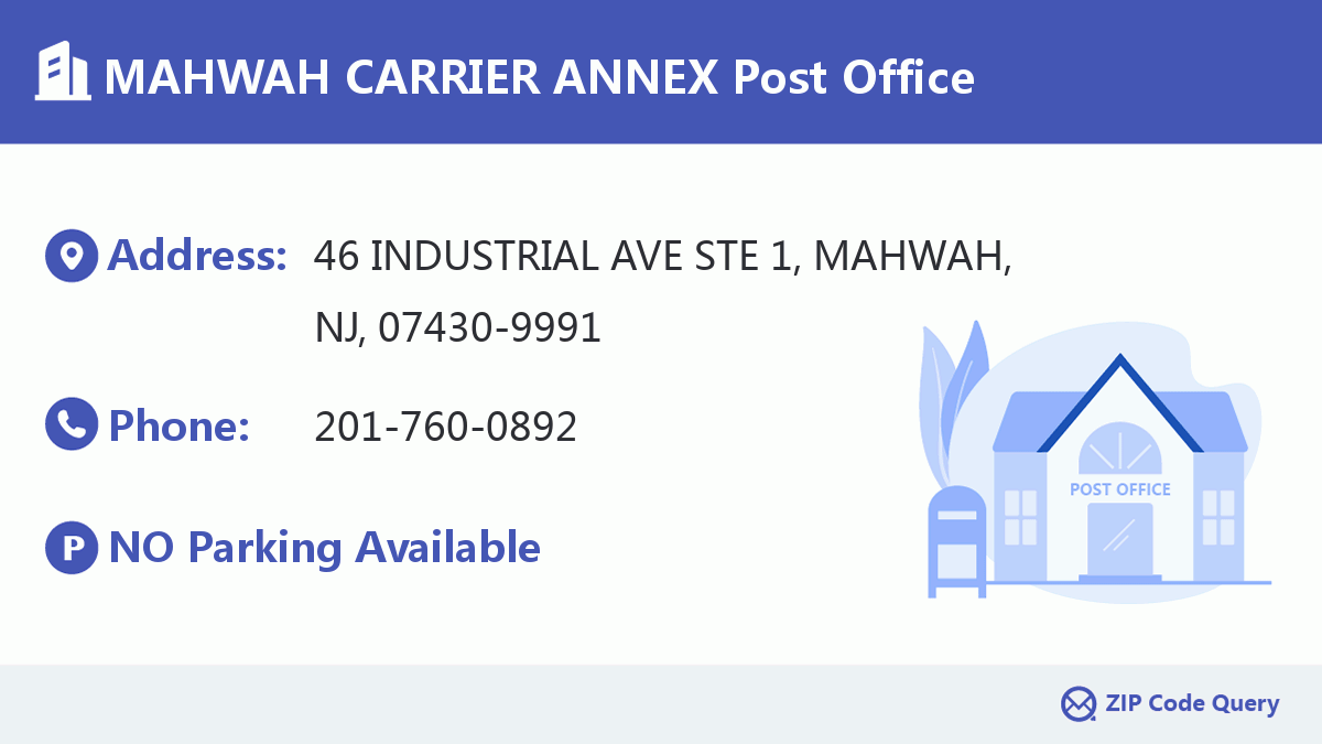 Post Office:MAHWAH CARRIER ANNEX
