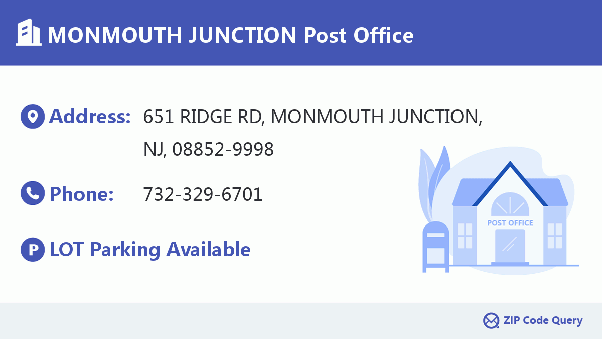 Post Office:MONMOUTH JUNCTION