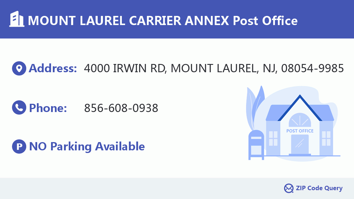 Post Office:MOUNT LAUREL CARRIER ANNEX