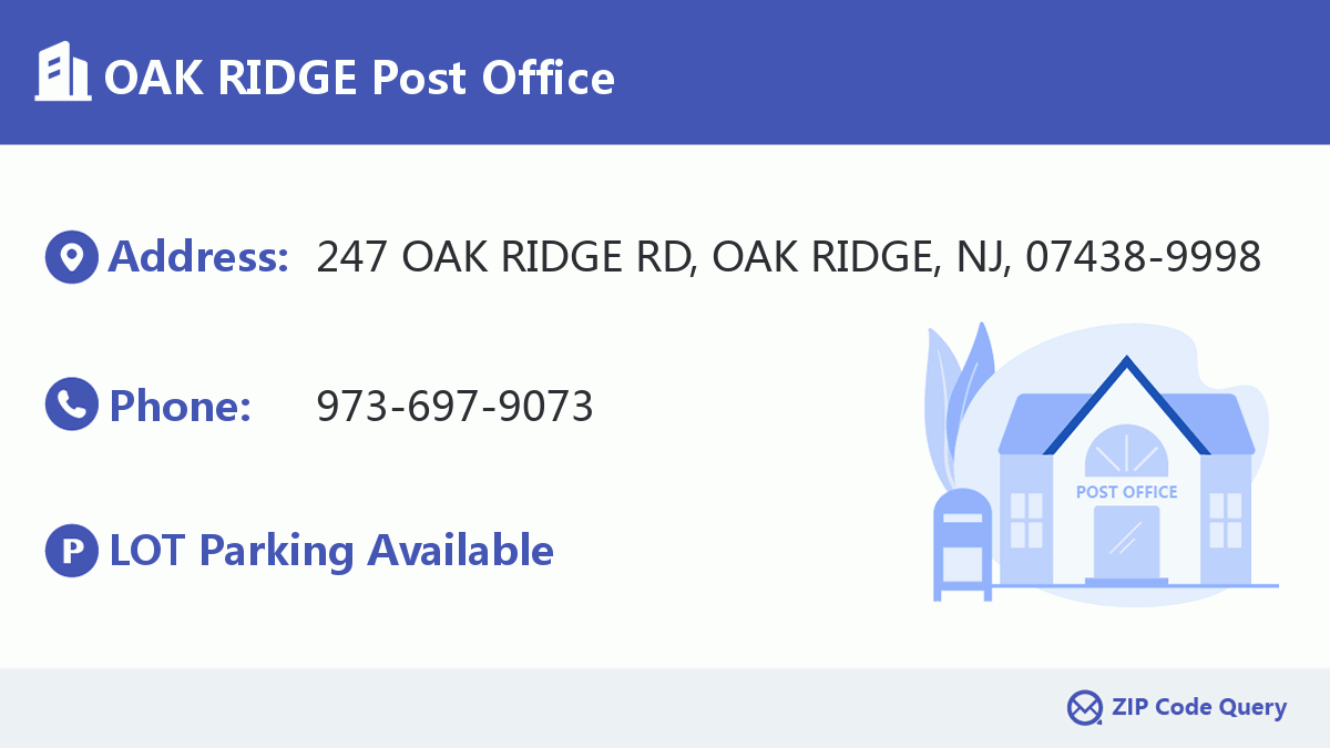 Post Office:OAK RIDGE