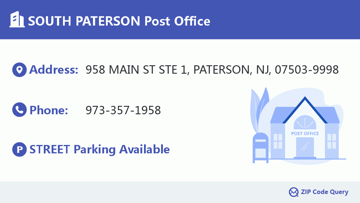 Post Office:SOUTH PATERSON