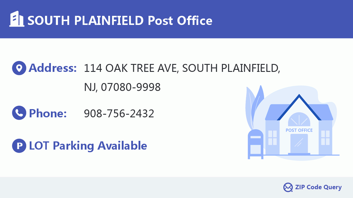Post Office:SOUTH PLAINFIELD