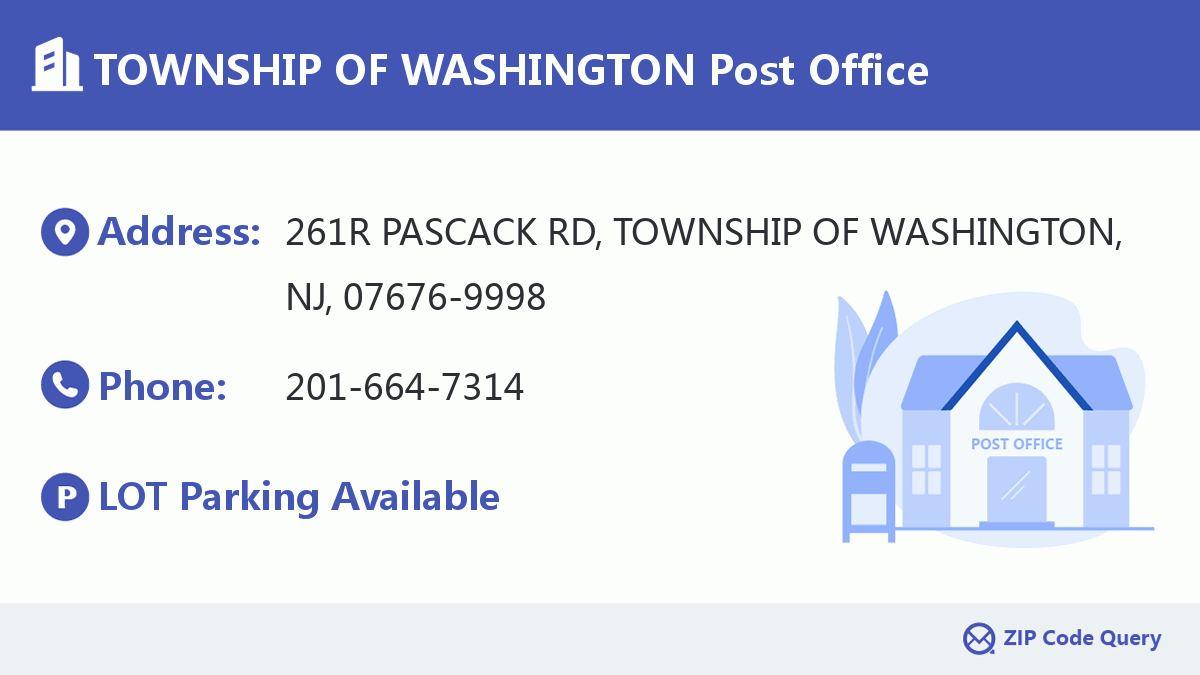 Post Office:TOWNSHIP OF WASHINGTON