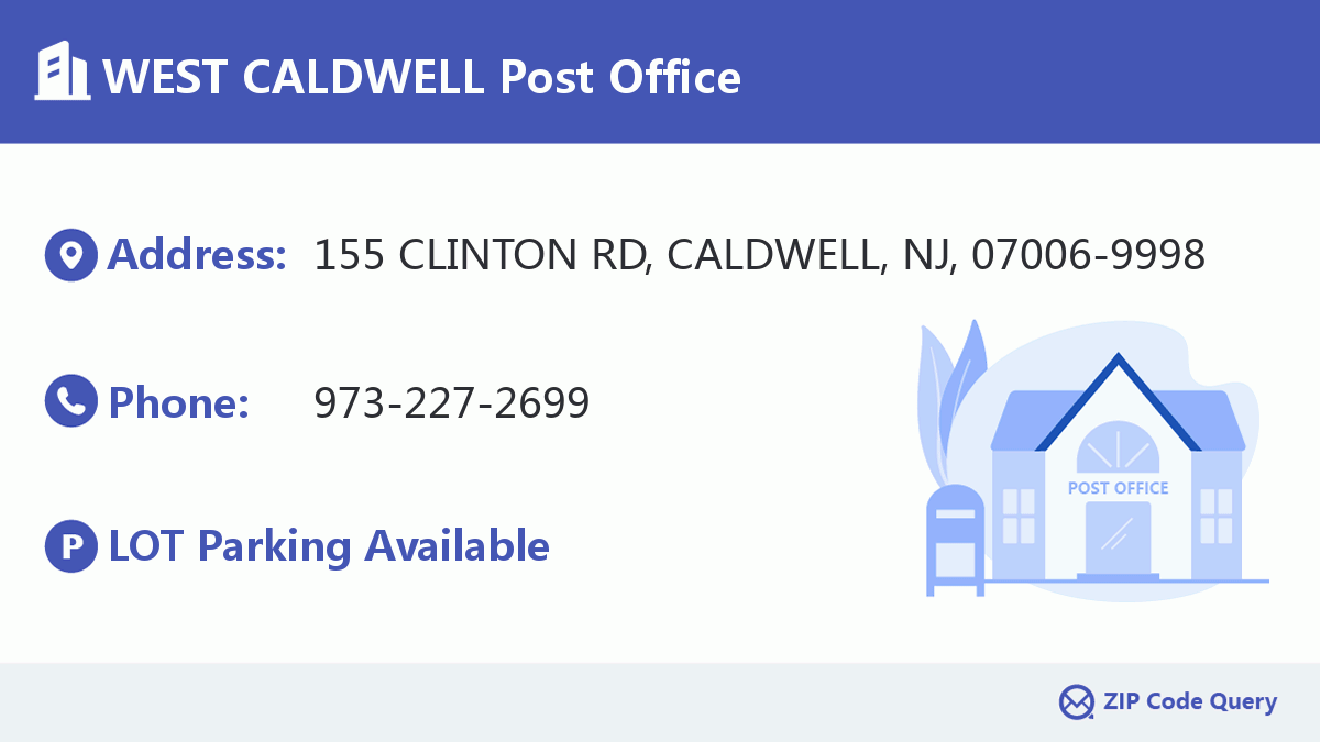 Post Office:WEST CALDWELL